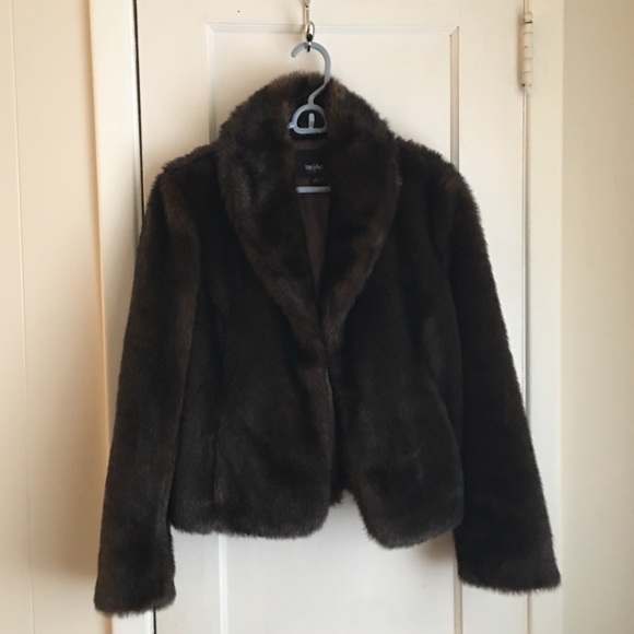 Mossimo Supply Co. Jackets & Blazers - NWOT Mossimo Brown Faux Fur Coat